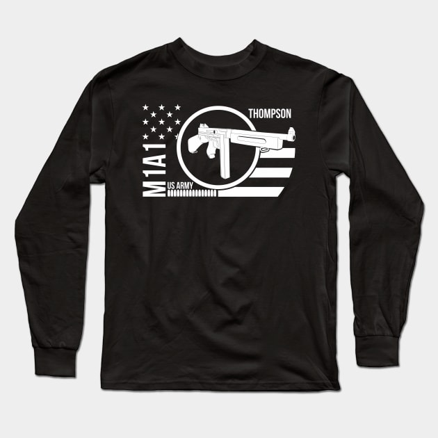 Thompson M1A1 submachine gun Long Sleeve T-Shirt by FAawRay